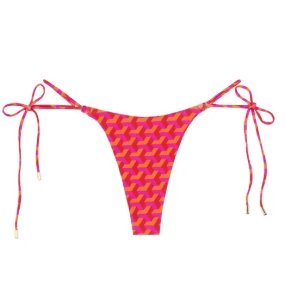Monday Swimwear Hanalei Bikini Bottom Fuchsia Geo Medium New With Tags